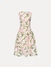 Oscar De La Renta English Rose Guipure Sleeveless Dress In Multi