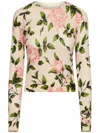Oscar De La Renta English Rose Printed Pullover In Multi