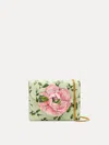Oscar De La Renta English Rose Printed Mini Tro Bag In Green