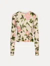 Oscar De La Renta English Rose Printed Pullover In Multi