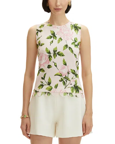 OSCAR DE LA RENTA OSCAR DE LA RENTA ENGLISH ROSE PRINTED TANK TOP