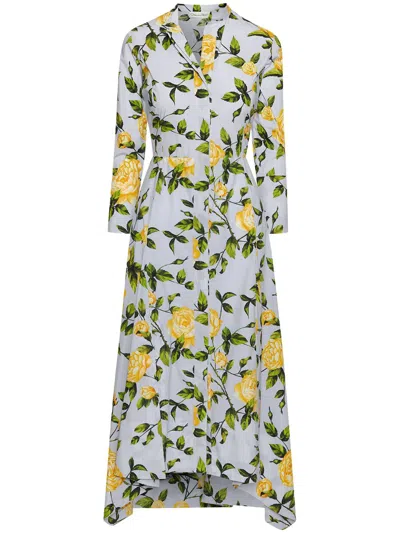 Oscar De La Renta English Rose Hemdkleid In Blau