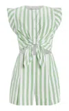 Oscar De La Renta Exclusive Riviera Cotton Playsuit In Stripe