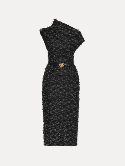 OSCAR DE LA RENTA EYELASH TWEED PENCIL DRESS