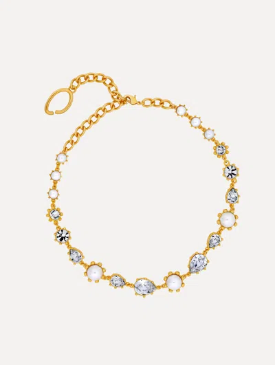 OSCAR DE LA RENTA FACETED CRYSTAL NECKLACE