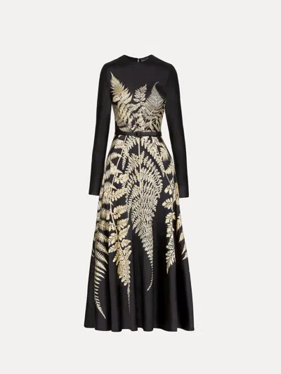 OSCAR DE LA RENTA FERN PRINTED COCKTAIL DRESS