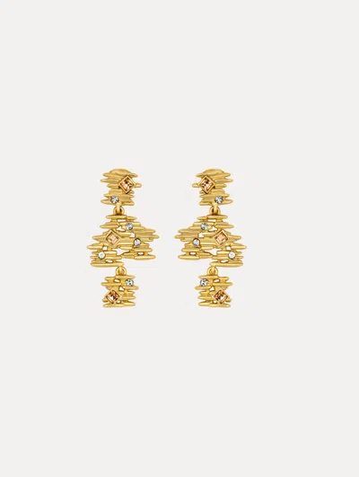 Oscar De La Renta Fine Line Drop Clip-on Earrings