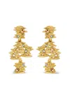 Oscar De La Renta Fine Line Drop Earrings In 金色