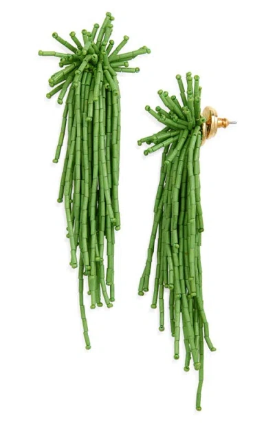 OSCAR DE LA RENTA OSCAR DE LA RENTA FIREWORK BEADED TASSEL EARRINGS