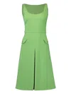 Oscar De La Renta Flap-pocket Mini Dress In Green