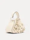 Oscar De La Renta Floral Appliqu O Handle Bag