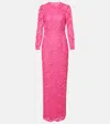 Oscar De La Renta Robe Aus Guipure-spitze In Pink