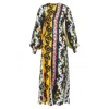 Oscar De La Renta Floral Boho Dress In Multi
