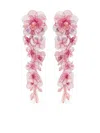 Oscar De La Renta Floral-cascade Dangling Earrings In Pink