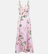 Oscar De La Renta Floral Cotton-blend Midi Dress