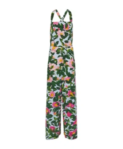 Oscar De La Renta Floral Cotton-blend Jumpsuit In Multi