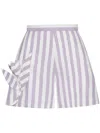 Oscar De La Renta Floral Cut-out Shorts In Purple