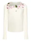 Oscar De La Renta Floral-embellished Long-sleeve Blouse