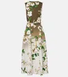 Oscar De La Renta Sleeveless Ombre Ankle Length Cherry Blossom Dress