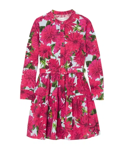 Oscar De La Renta Floral Print Dress In Pink
