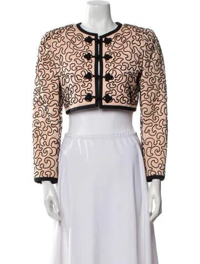 Pre-owned Oscar De La Renta Floral Print Evening Jacket In Multi