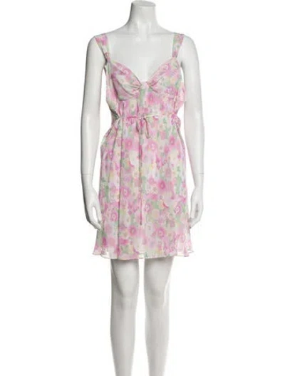 Pre-owned Oscar De La Renta Floral Print Nightgown In Green