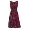 Oscar De La Renta Floral Print Panelled F Dress In Red