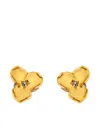 Oscar De La Renta Floral Stud Earrings In Gold
