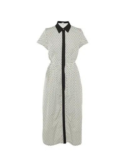 Pre-owned Oscar De La Renta Floral-print Maxi Dress In White