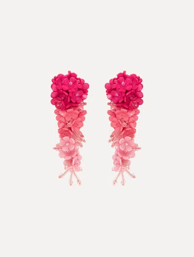 Oscar De La Renta Flower Bouquet Clip-on Earrings