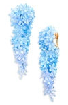 OSCAR DE LA RENTA OSCAR DE LA RENTA FLOWER CASCADE CLIP-ON DROP EARRINGS