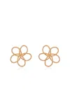 Oscar De La Renta Flower Chain Earrings In Purple