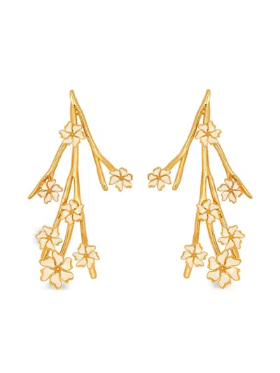 Oscar De La Renta Flower-detailing Earrings