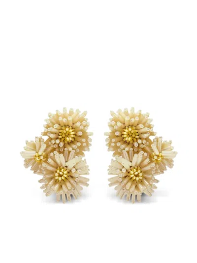 Oscar De La Renta Flower-detailing Earrings