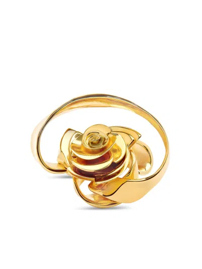 Oscar De La Renta Ring Mit Blumendetail In Gold