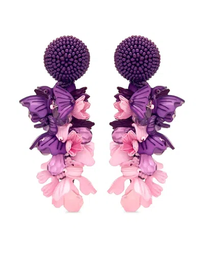 Oscar De La Renta Flower Earrings