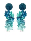 Oscar De La Renta Flower Earrings