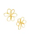 Oscar De La Renta Flower Thread Stud Earrings In Gold