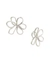 Oscar De La Renta Flower Thread Stud Earrings In Metallic