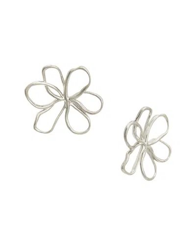 Oscar De La Renta Flower Thread Stud Earrings In Multi