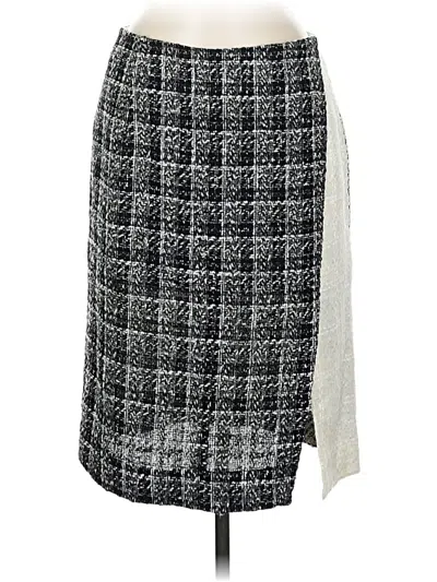 Pre-owned Oscar De La Renta Formal Skirt In Gray