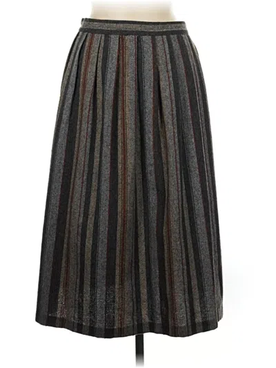 Pre-owned Oscar De La Renta Formal Skirt In Gray