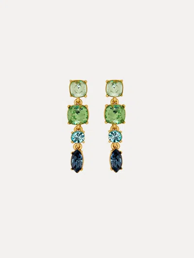 Oscar De La Renta Four-tier Drop Earrings In Multi