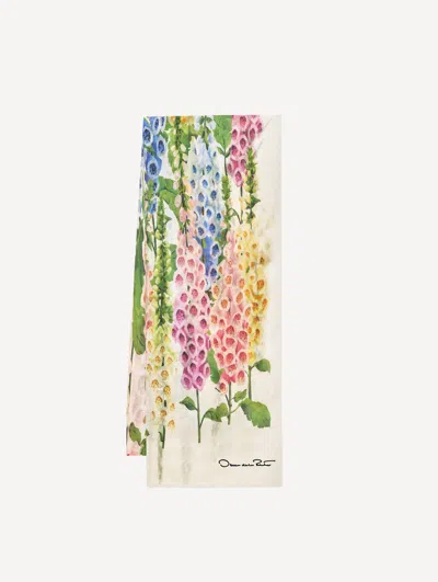 Oscar De La Renta Foxglove Cashmere-blend Scarf In Multi