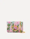 Oscar De La Renta Foxglove Printed O Pochette In Multi