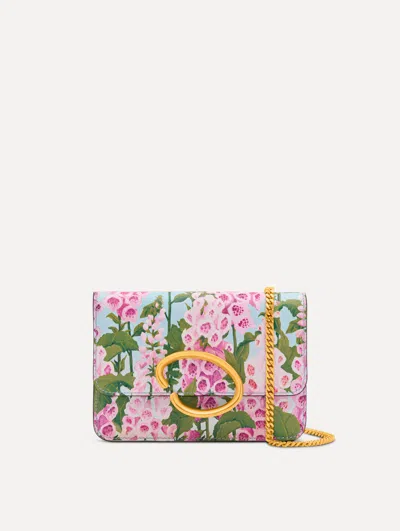 Oscar De La Renta Foxglove Printed O Pochette In Multi