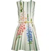 Oscar De La Renta Foxgloves Cotton Poplin Dress In Multi