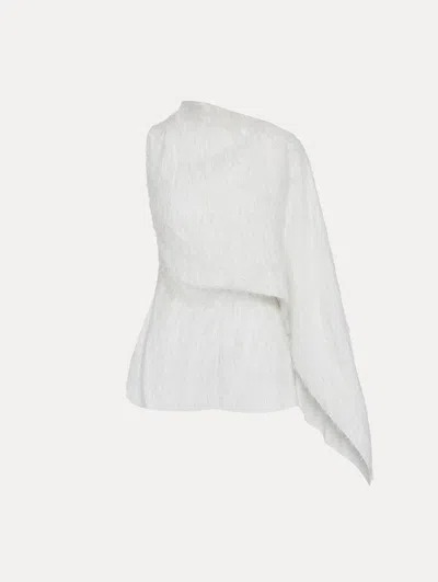 Oscar De La Renta Fringe Fil Coup Blouse