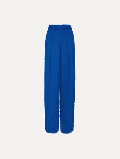 Oscar De La Renta Fringe Fil Coup Wide Leg Pant