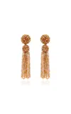 Oscar De La Renta Fringe Tassel Clip-on Earrings In Neutral